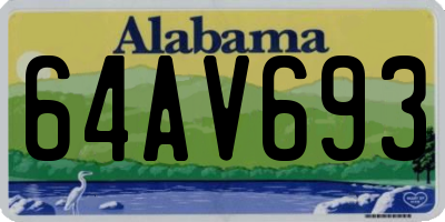AL license plate 64AV693