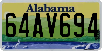 AL license plate 64AV694