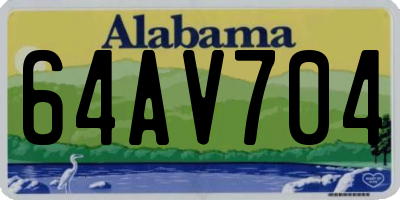 AL license plate 64AV704