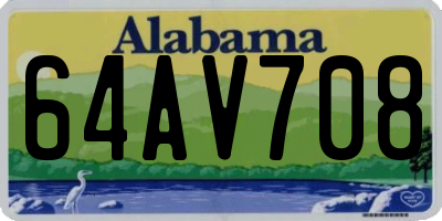 AL license plate 64AV708
