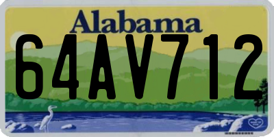 AL license plate 64AV712