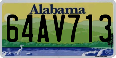 AL license plate 64AV713
