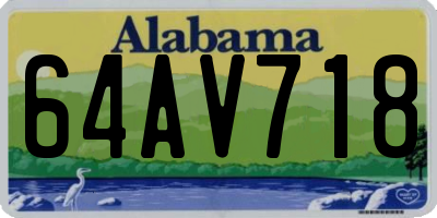 AL license plate 64AV718