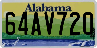 AL license plate 64AV720