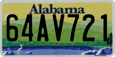 AL license plate 64AV721