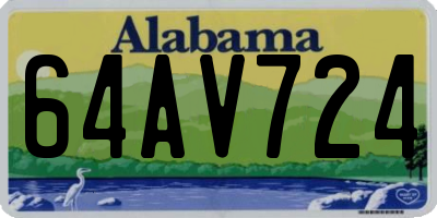 AL license plate 64AV724