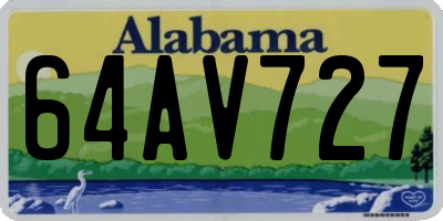 AL license plate 64AV727