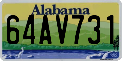 AL license plate 64AV731