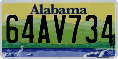 AL license plate 64AV734
