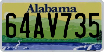AL license plate 64AV735