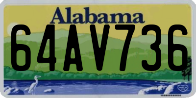 AL license plate 64AV736