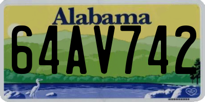 AL license plate 64AV742