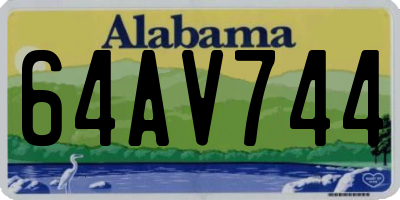 AL license plate 64AV744