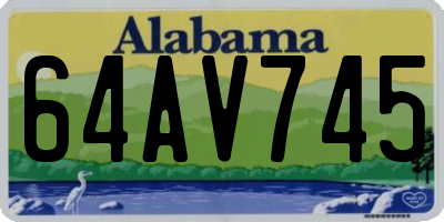 AL license plate 64AV745