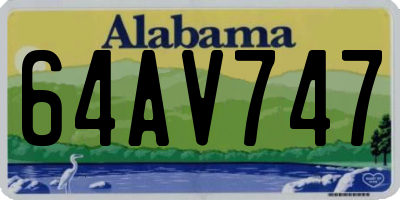 AL license plate 64AV747