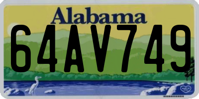 AL license plate 64AV749