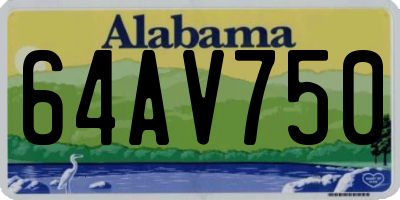 AL license plate 64AV750