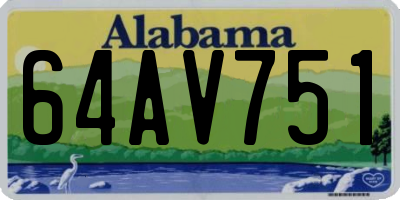 AL license plate 64AV751