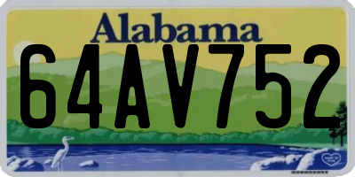 AL license plate 64AV752
