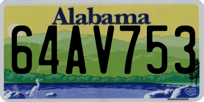 AL license plate 64AV753