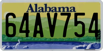 AL license plate 64AV754