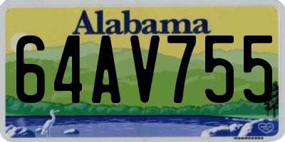 AL license plate 64AV755