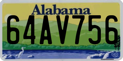 AL license plate 64AV756