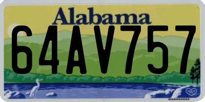 AL license plate 64AV757