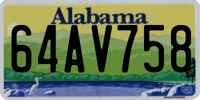 AL license plate 64AV758