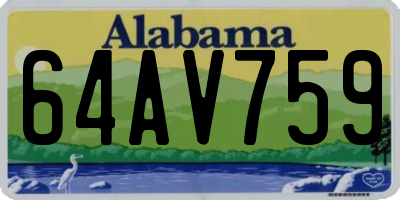 AL license plate 64AV759