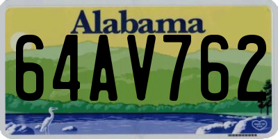 AL license plate 64AV762