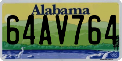 AL license plate 64AV764