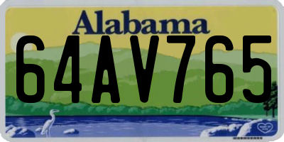 AL license plate 64AV765