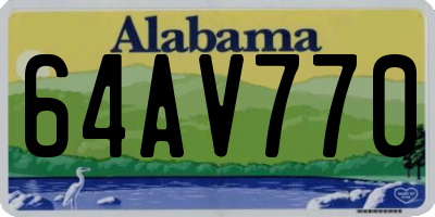 AL license plate 64AV770