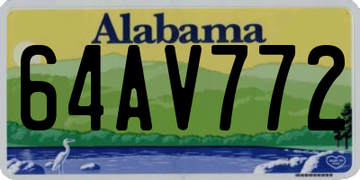 AL license plate 64AV772