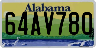 AL license plate 64AV780