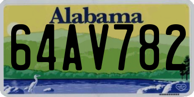 AL license plate 64AV782