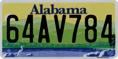 AL license plate 64AV784