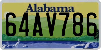 AL license plate 64AV786