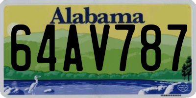 AL license plate 64AV787
