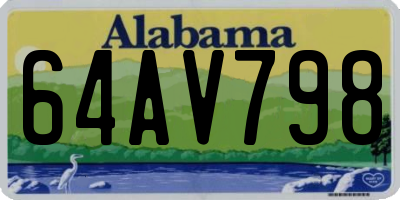 AL license plate 64AV798