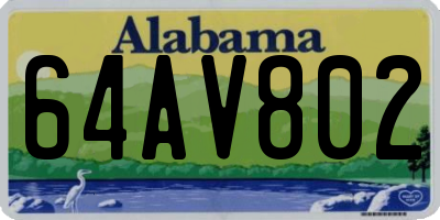 AL license plate 64AV802