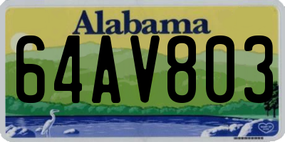 AL license plate 64AV803