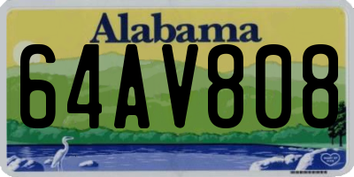 AL license plate 64AV808