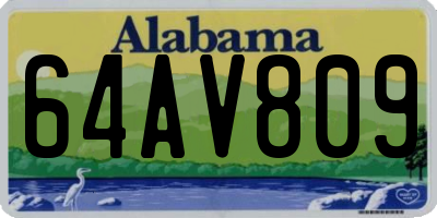 AL license plate 64AV809