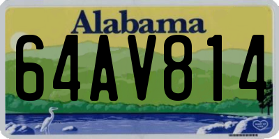 AL license plate 64AV814