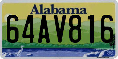 AL license plate 64AV816