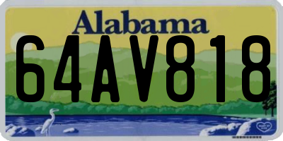 AL license plate 64AV818