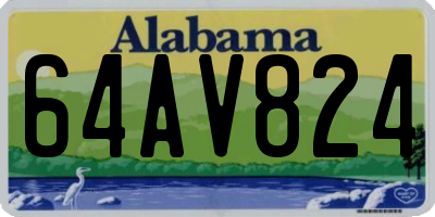 AL license plate 64AV824