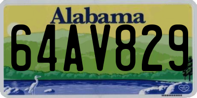 AL license plate 64AV829